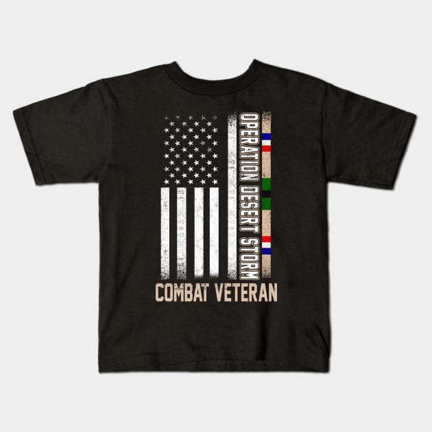 Operation Desert Storm Veteran Kids T-Shirt by Otis Patrick